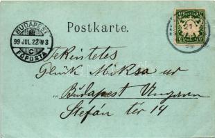 1899 Bad Reichenhall, Hotel Deutscher Kaiser at night in moonlight. Ottmar Zieher (EB)