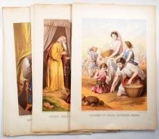 22 db Biblia illusztráció metszet, litográfia 32x45 cm