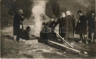 1916 Bukovinai emlék / folklore from Bucovina, Bukowina. photo (ragasztónyom / glue marks)