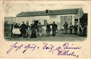 1900 Romania, Hora / Román körtánc / Romanian folklore, traditional circle dance. Stengel &amp; Co. (EK)