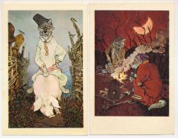 20 db MODERN mese és bábfilm képeslap / 20 modern children's tales and puppet figure postcards