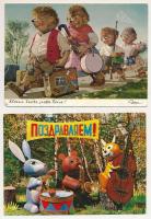 20 db MODERN mese és bábfilm képeslap / 20 modern children's tales and puppet figure postcards