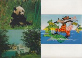 3 db MODERN 3 dimenziós képeslap / 3 modern 3D art postcards