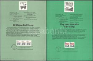 USA 140 db A4-es méretű emléklap elsőnapi bélyegzésekkel, 381 db bélyeggel és 4 db blokkal