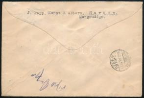 Mandzsúria 1940 Ajánlott levél Harbinból Budapestre