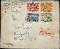 Kína 1936 Ajánlott levél Shanghaiból Budapestre