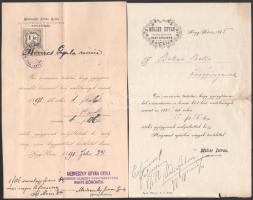 ca 1860 3 db gyógyszertári számla: Nagykőrös - Kígyó, Műller István, Magyar címer