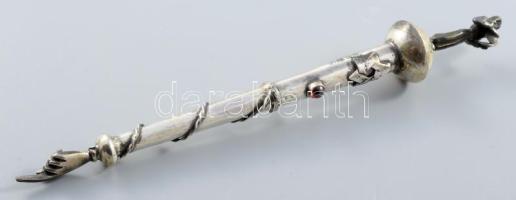 Tóramutató, Antik orosz ezüst. Moszkva, 1873. Viktor Savinkov. Jelzett 19 cm, 23 g