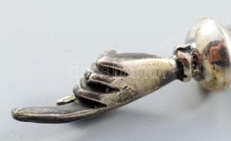 Tóramutató, Antik orosz ezüst. Moszkva, 1873. Viktor Savinkov. Jelzett 19 cm, 23 g