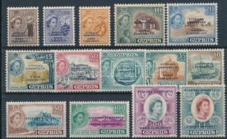 Ciprus 1960 Mi 179-193 (Mi EUR 170,-) (Mi 191 hiányzik / missing)