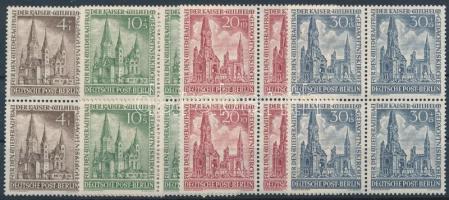 Németország Berlin 1953 Mi 106-109 négyestömbök (Mi EUR 100,-)