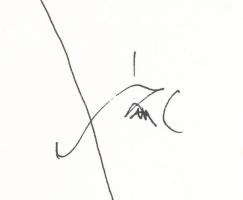 Szász Endre (1927-2003) Női fej. Toll, papír, Jelzett. 27x20 cm