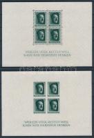 Deutsches Reich 1937 Mi 7-8 fogazott és vágott blokk (Mi EUR 290,-)