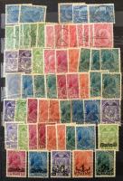 Liechtenstein tétel, benne 1.100 db bélyeg, sorokkal, több példányokkal + 7 db blokk, 10 lapos közepes berakóban