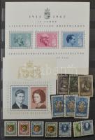 Liechtenstein tétel, benne 1.100 db bélyeg, sorokkal, több példányokkal + 7 db blokk, 10 lapos közep...