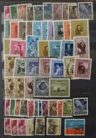 Liechtenstein tétel, benne 1.100 db bélyeg, sorokkal, több példányokkal + 7 db blokk, 10 lapos közep...