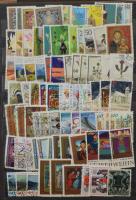 Liechtenstein tétel, benne 1.100 db bélyeg, sorokkal, több példányokkal + 7 db blokk, 10 lapos közep...