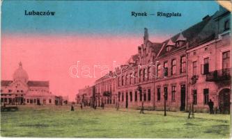 Lubaczów, Rynek / Ringplatz / square, shops (tear)