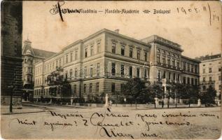 1908 Budapest V. Kereskedelmi Akadémia. Alkotmány utca 11. (fl)