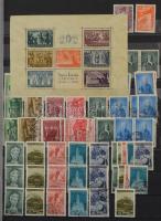 Magyar gyűjtemény az 1928-1941 közötti időszakból, benne Vöröskereszt I. 10-es ívek, Vöröskereszt II...