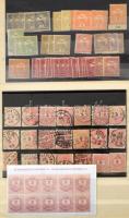 Vegyes magyar tétel az 1945 előtti időszakból, benne Krajcáros bélyegek, szép / olvasható bélyegzése...
