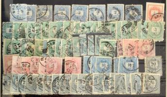 Vegyes magyar tétel az 1945 előtti időszakból, benne Krajcáros bélyegek, szép / olvasható bélyegzése...