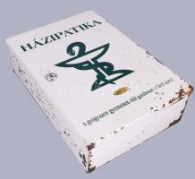 Házipatika vaslemez szekrény, kopással, 36x24 cm