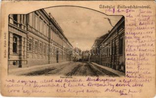 1901 Székesfehérvár, Sas utca. Eisler Adolf kiadása, Art Nouveau (EK)