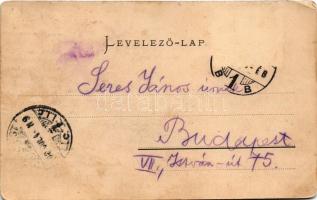 1901 Székesfehérvár, Sas utca. Eisler Adolf kiadása, Art Nouveau (EK)