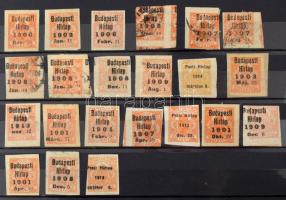 Turul hírlapbélyeg tétel, benne sok összefüggés is, 20 lapos, A/4-es berakóban