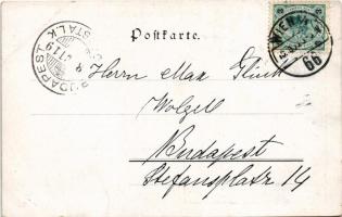 1898 Wien, Vienna, Bécs; Jubiläums-Ausstellung 1898. Druckerei der offic. Ausstellungs-Postkarten / ...