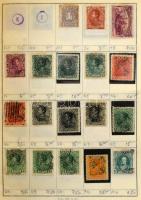 Kb 4-5.000 db bélyeg 6 db cserefüzetben, változatos anyag, benne angol gyarmatok, USA, Peru, francia gyarmatok, Kolumbia, Venezuela