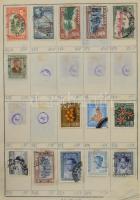 Kb 4-5.000 db bélyeg 6 db cserefüzetben, változatos anyag, benne angol gyarmatok, USA, Peru, francia...