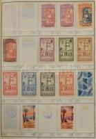 Kb 4-5.000 db bélyeg 6 db cserefüzetben, változatos anyag, benne angol gyarmatok, USA, Peru, francia...