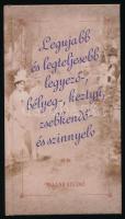 Legujabb és legteljesebb legyező-, bélyeg-, keztyű, zsebkendő- és szinnyelv. Bp., 2000, Pallas Stúdió. Kiadói kartonált papírkötés.