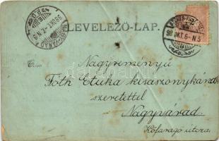 1898 Székesfehérvár, Nádor utca este holdfényben. Klökner Péter kiadása (fa)