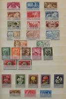 Magyar gyűjtemény az 1945-1968 közötti időszakból, benne SAS, Roosevelt sor, Sztálin, UPU, Virág I. ...