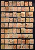 Krajcáros hírlapbélyeg több ezer darabos hatalmas tétel sok színváltozattal, közte szép / olvasható ...