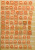 Krajcáros hírlapbélyeg több ezer darabos hatalmas tétel sok színváltozattal, közte szép / olvasható ...