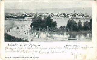 1899 Sepsiszentgyörgy, Sfantu Gheorghe; látkép, híd. Benkő M. kiadása / general view, bridge (EM)