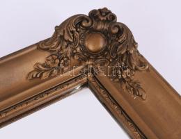 Régi fali tükör blondel keretben, fózolt tükörrel, 52x41 cm