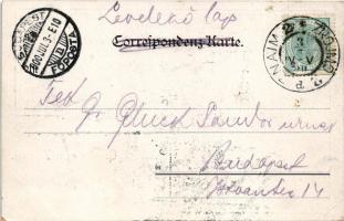 1900 Znojmo, Znaim; Martin Cäsar, Bahnhof-Restaurateur / railway bridge, railway station restaurant....