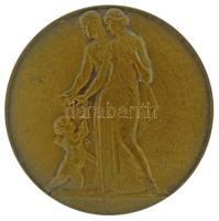 Lőrincz István (1901-1985) 1931. "Házasságkötésünk emlékére" bronz kétoldalas emlékérem (50mm) T:AU,XF patina