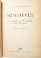 Horváth Csabáné - Avar Árpád (szerk.): Színesfémek. Anyagminőségek. Előtermékek és félgyártmányok. M...