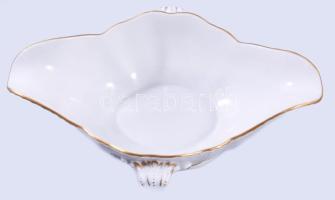 Herendi futó levélmintás szószkínáló, jelzett, hibátlan, h: 23,5 cm