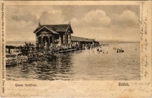 1902 Siófok, Közös fürdőház. Ellinger Ede cs. és kir. udvari fényképész kiadása (felületi sérülés / surface damage)