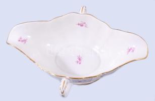 Herendi lila virágmintás szószkínáló, jelzett, hibátlan, h: 23 cm