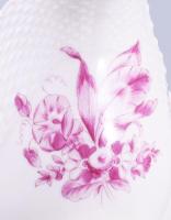 Herendi lila virágmintás szószkínáló, jelzett, hibátlan, h: 23 cm