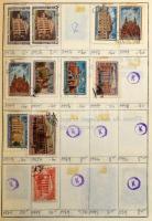 Kb 4-5.000 db bélyeg 7 db cserefüzetben, változatos anyag, benne Új-Zéland, Spanyolország, angol gyarmatok, Izrael, Kolumbia, Lengyelország stb.