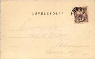 Siófok, Halászat a Balatonon. Ellinger Ede cs. és kir. udvari fényképész kiadása (EB)